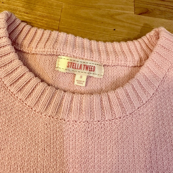 Stella Tweed Pink 'Lover' Crew Neck Sweater - Picture 2 of 2